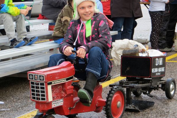 children's pedal tractor pull at Elmvale Fall Fair