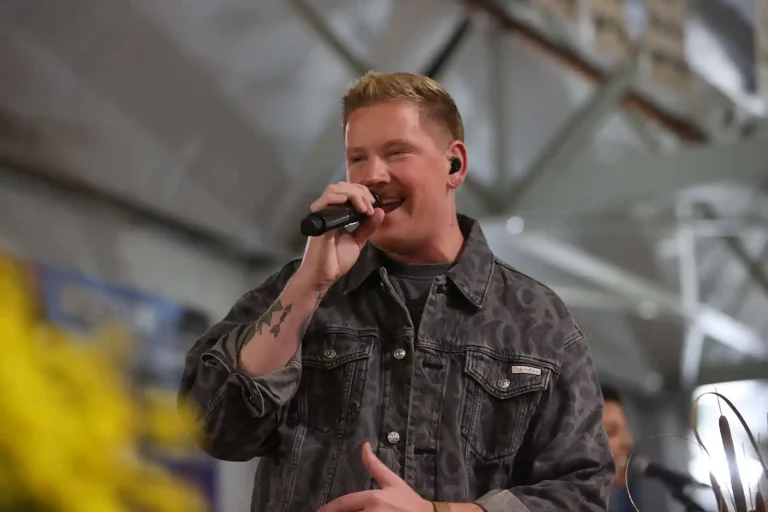 Graham Scott Fleming performing on stage with his band.